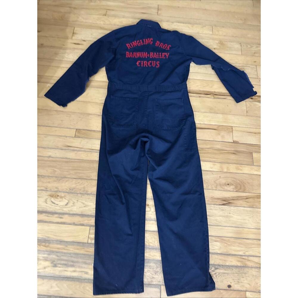 Vintage Ringling Bros Barnum & Bailey Coveralls Jumpsuit Mens Size 42 Long Read - Picture 2 of 9